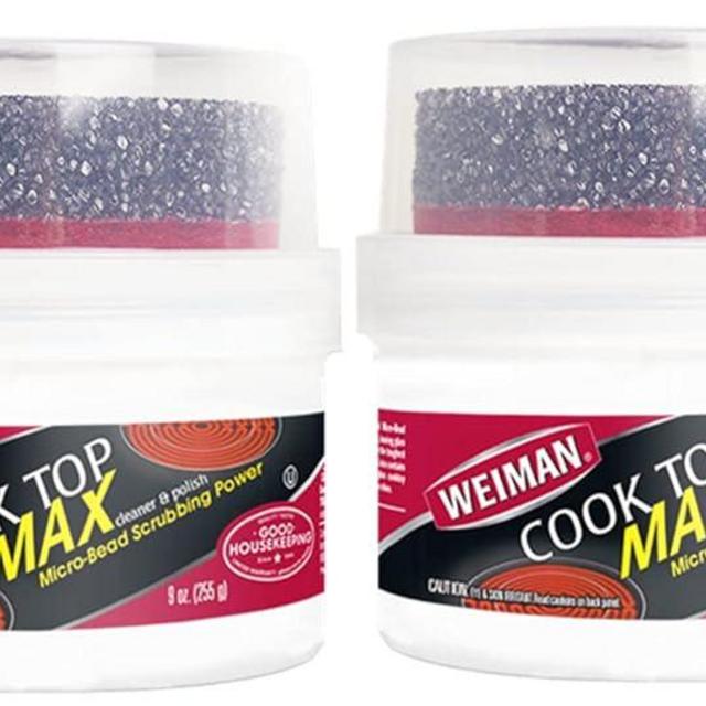 Weiman Cook Top Max Cleaner and Polish - 9 Ounce 2 Pack - Heavy Duty Cooktop Cleaner Removes Burnt On Food Use On Induction Ceramic Gas Portable Electric