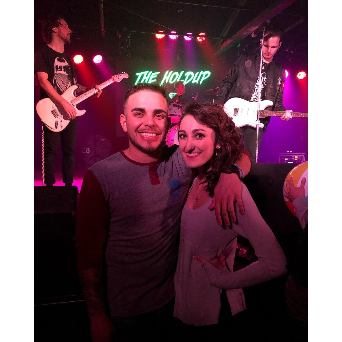 We had a blast at this concert. I bought us tickets to a band he'd never heard of (one of my favorites) and he knew all the words by the time we left!