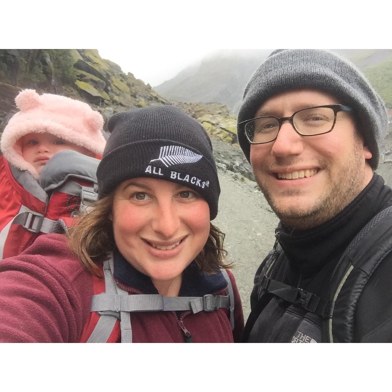 Adventure family, rain or shine, freezing or hot, high or low. #VanLifeBaby #foxglacier