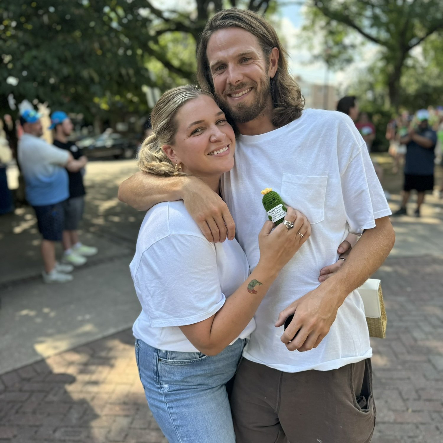 Brian told me on one of our 1st dates “I want to be mayor one day”- about 2 months later we were at Picklefest in Jenkintown, and I looked down at a brick that said “I’m in love with the future mayor”
