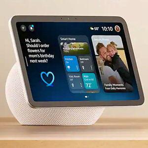 Amazon - Echo Show 8 (newest model), Vibrant HD 8.7" display with spatial audio, designed for Alexa+ - Glacier White