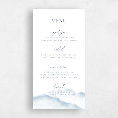 Blue Simple Wedding Menu - Altavilla