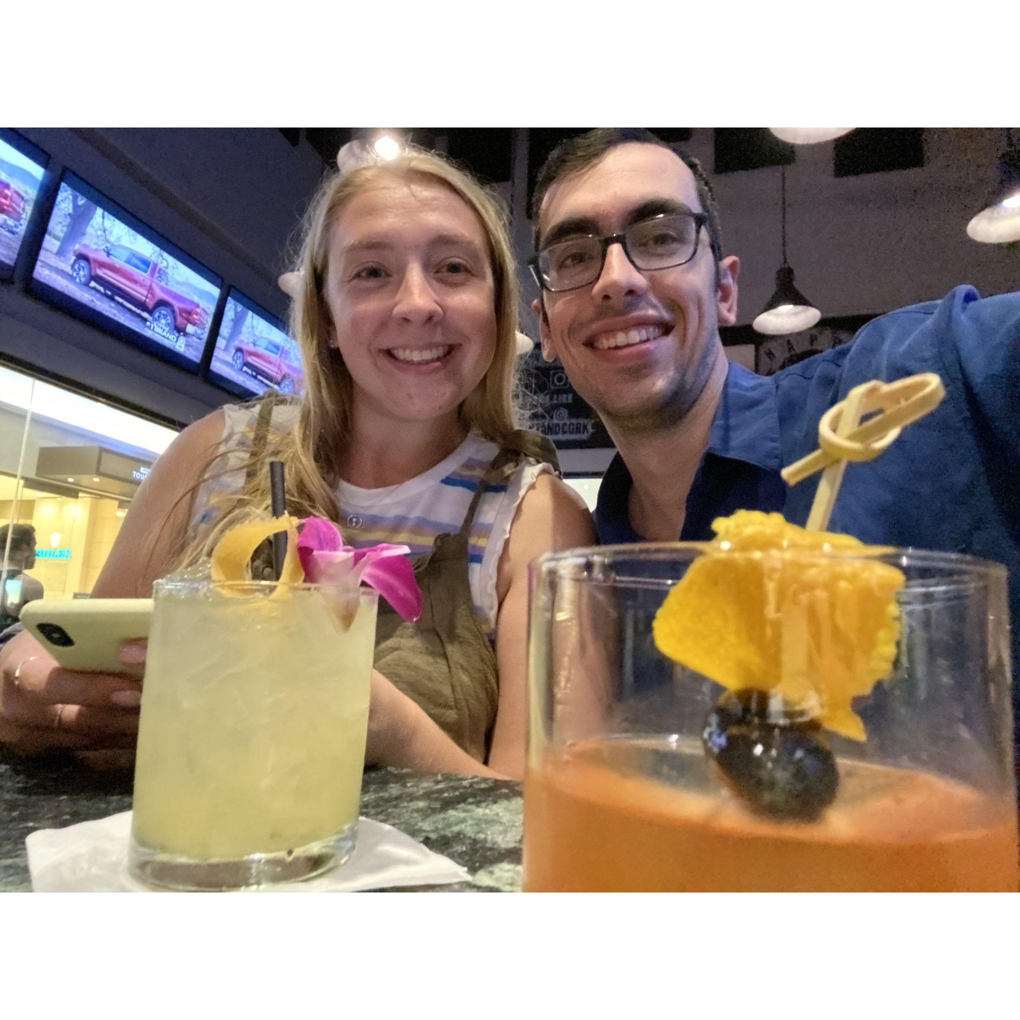 Maui cocktails post-engagement