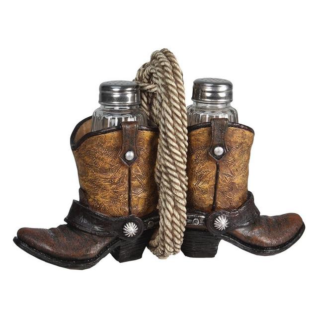 Rivers Edge Products Salt and Pepper Shakers Set, Unique Poly Resin and Glass Spice Dispenser, Novelty Kitchen Counter Décor
