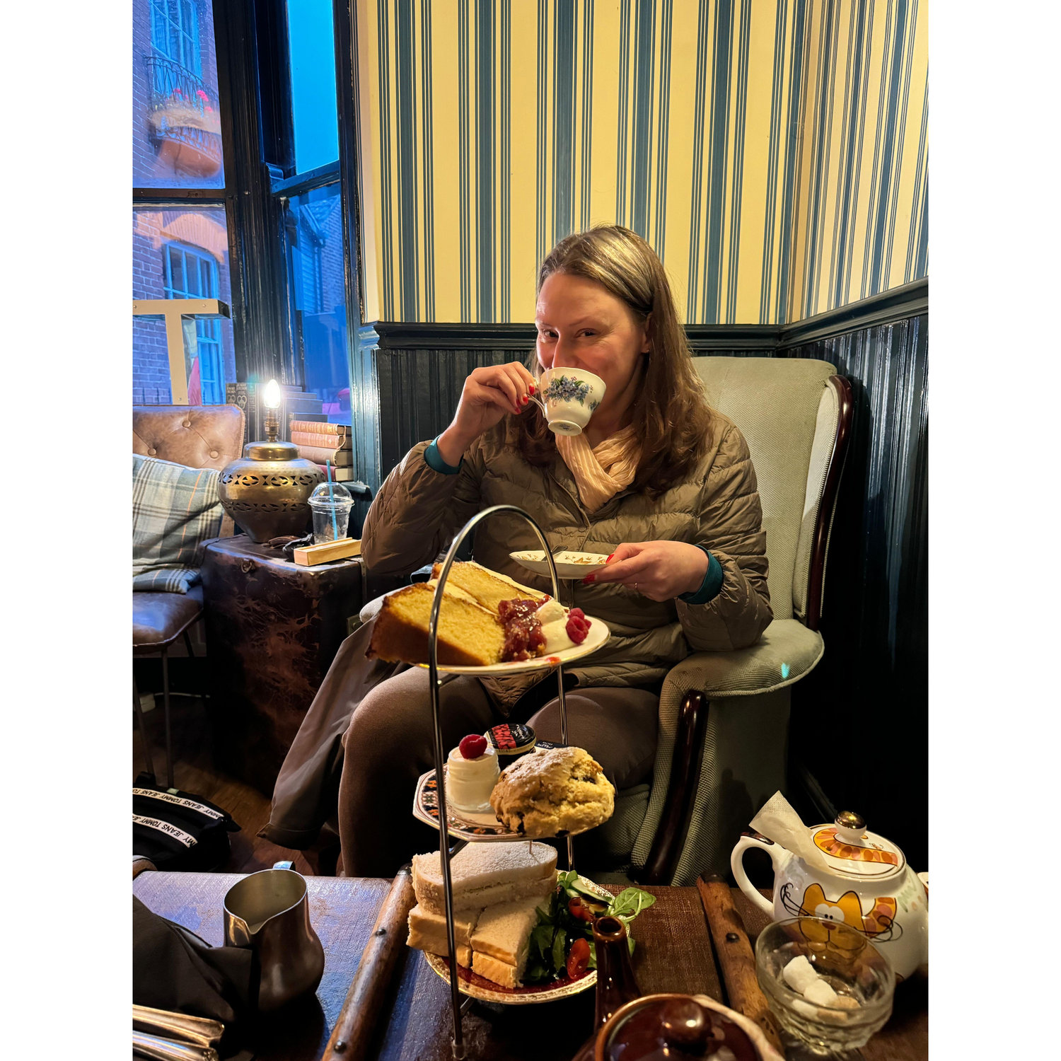 At Biddy's Tea Kitchen, Aylsham.