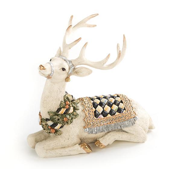 MacKenzie-Childs Winter White Stag - Resting
