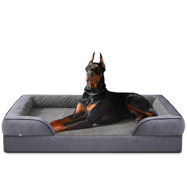 INVENHO Orthopedic Extra Large Dog Bed, XXL Waterproof Dog Sofa, Egg-Crate Foam Couch with Washable Removable Cover, Waterproof Lining and Nonskid Bottom