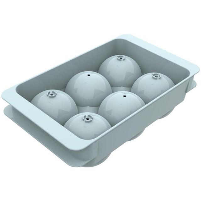 WIBIMEN Large Ice Cube Molds, Big Round Whiskey Ice Cube Trays for Freezer, Easy to Fill & Release, Whiskey Bourbon Cocktail(1.9In*6 Balls- Blue/1 Pack)