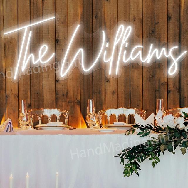 Neon Name Sign Custom Wedding Decor, Neon Wedding Sign Wedding Backdrop, Wedding Sign Personalized Gifts, Neon Sign Bedroom Engagement Decor