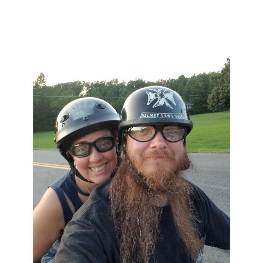 Headed to Calista's preschool parental information meeting. Gotta ride when we can these days.