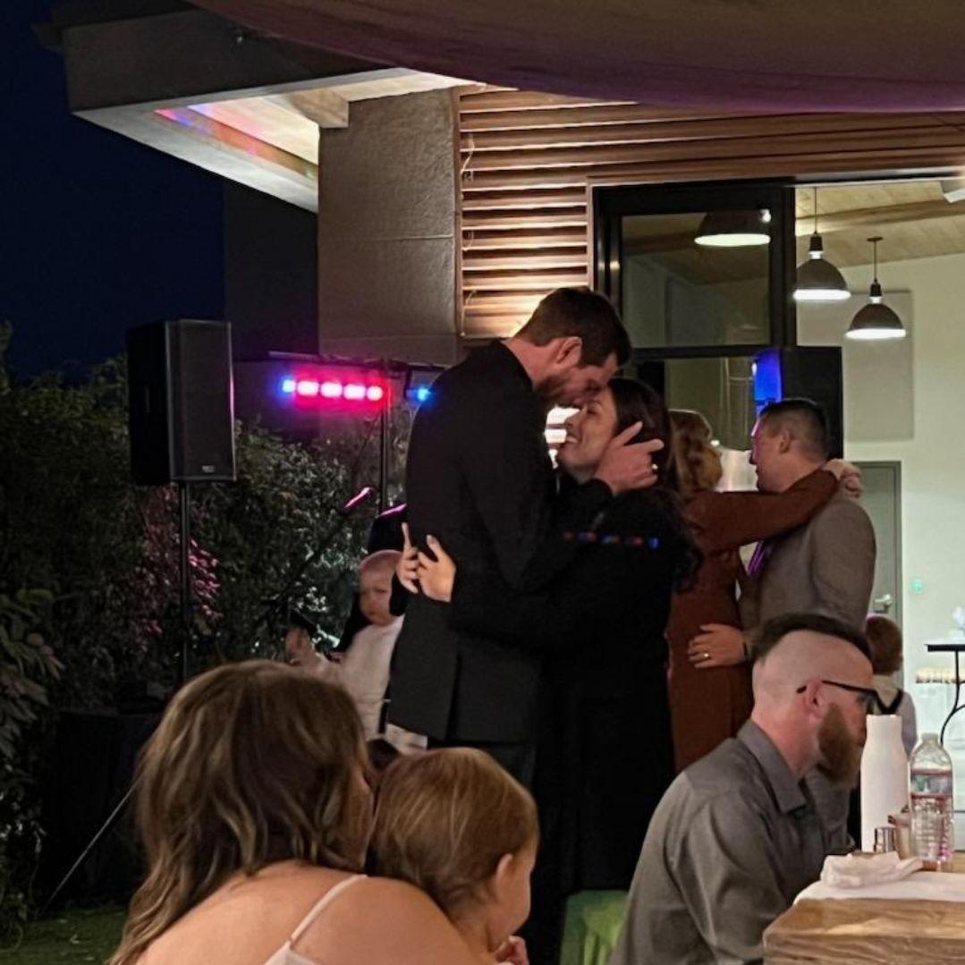 Caught in the moment at Katie's Wedding