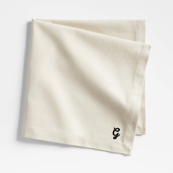 Personalized Aspen Warm Natural Organic Cotton Napkin, Set of 8
