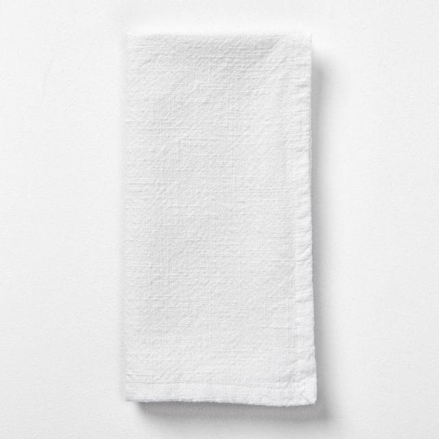 Textured Cotton Napkins, Set of 4, White