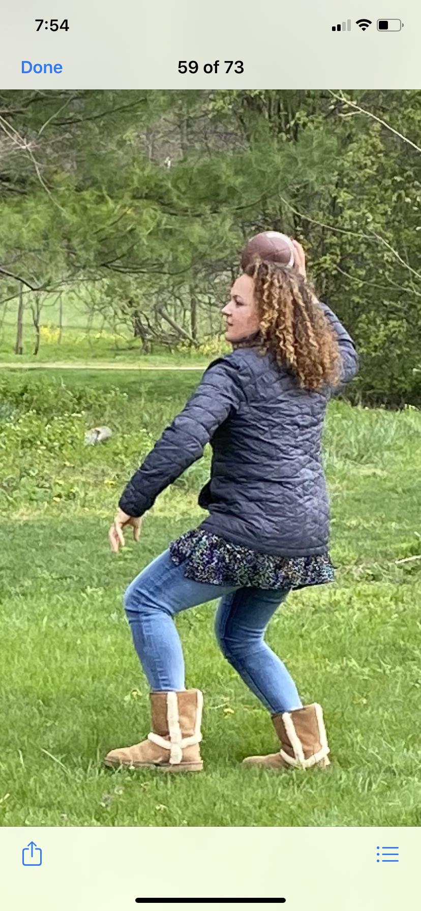 Easter 2020... The All-American QB.  Dropping Dimes down the field.  (Mahomes has been studying her film.) #Traditions #FortheWin