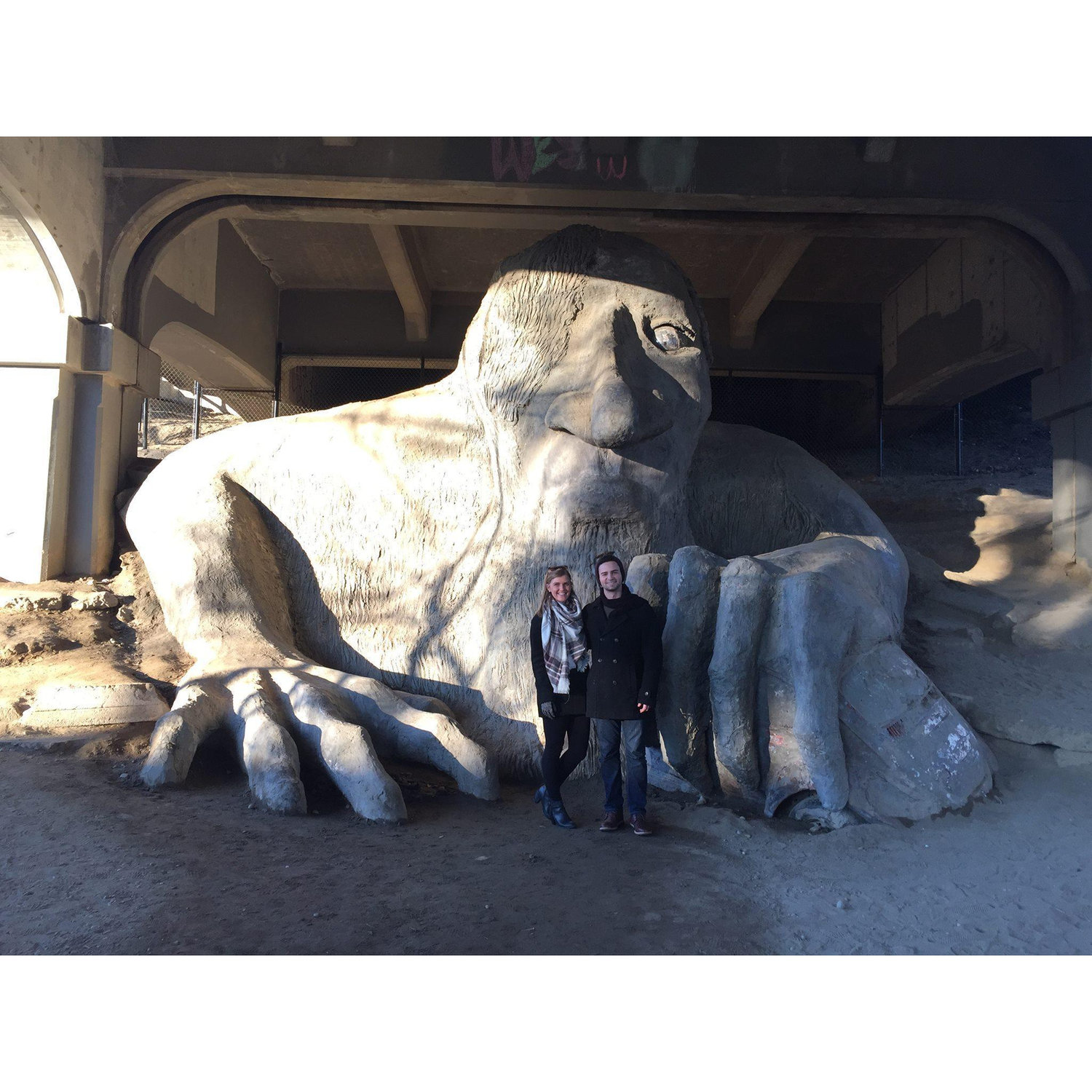 Visiting the Troll Under the Bridge in Seattle