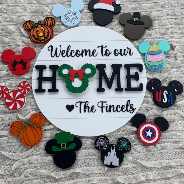 Interchangeable home sign- welcome sign-...
