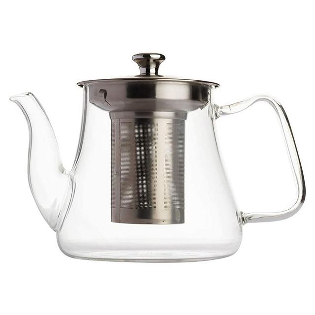 VAHDAM, Radiance- Glass Tea Pot with Infuser | 33oz/1000ml Tea pots for Loose Tea | Perfect Tea Maker | Tea Pots for Stove top | Scratch Resistant, Microwave Safe Tea Steeper | Glass Teapot