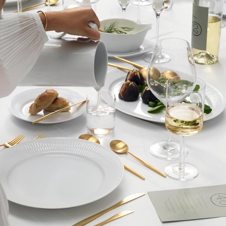 Royal Copenhagen, White Fluted Oval Platter | Zola