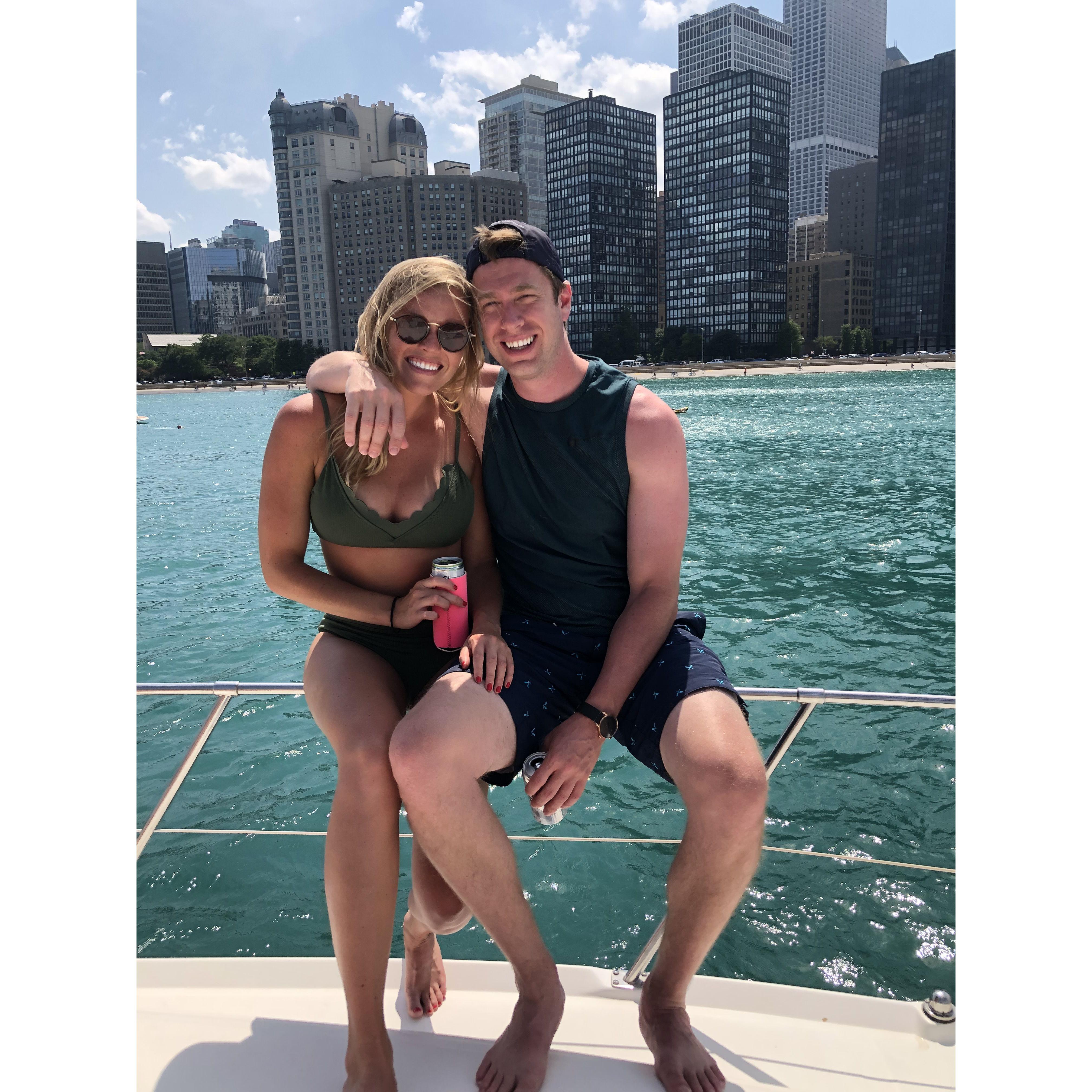 First boat day together in Chicago