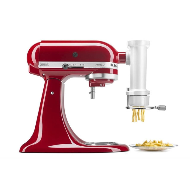 KitchenAid Gourmet Pasta Press Attachment with 6 Interchangeable Pasta Plates, White