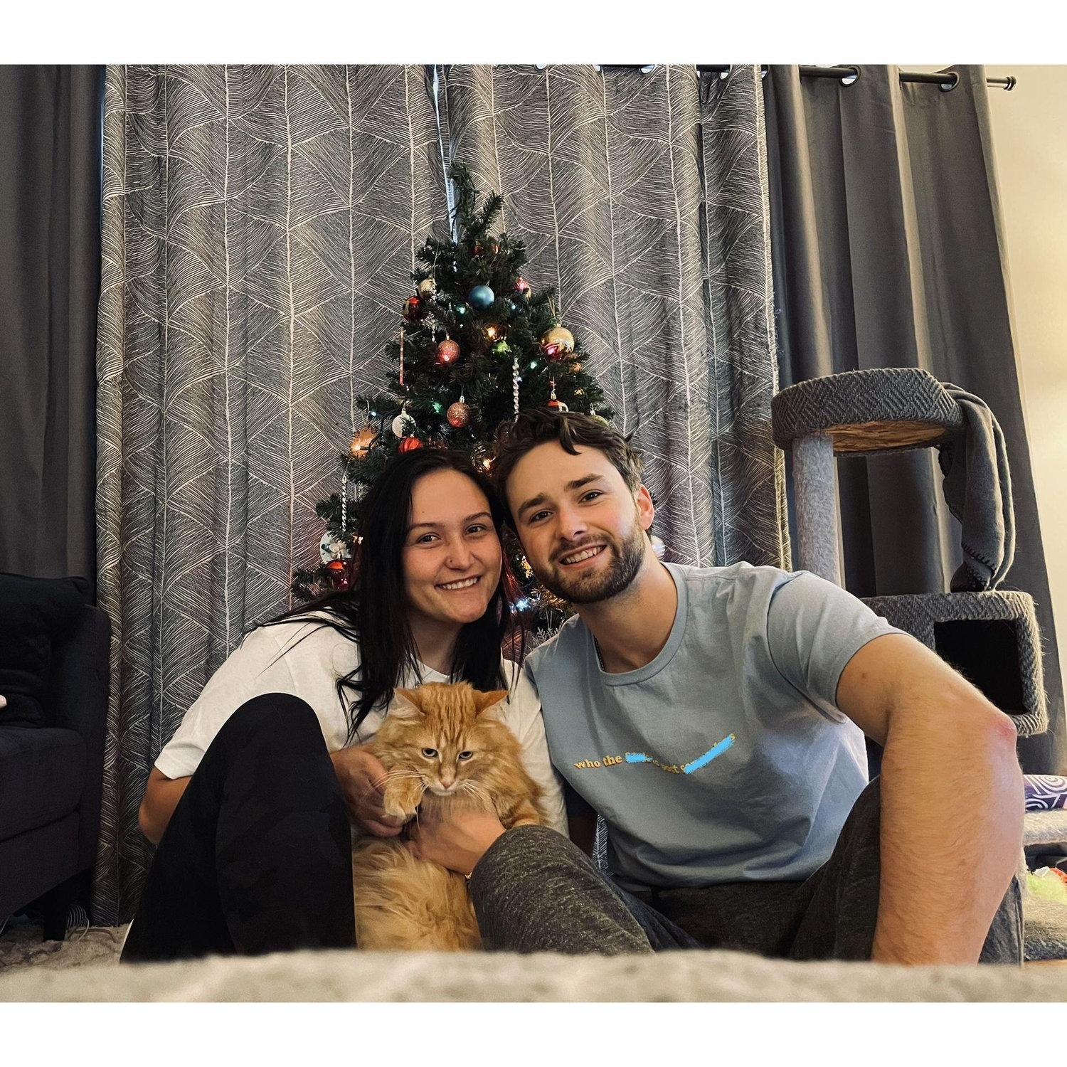 Our first family photo, Potsie loved it!