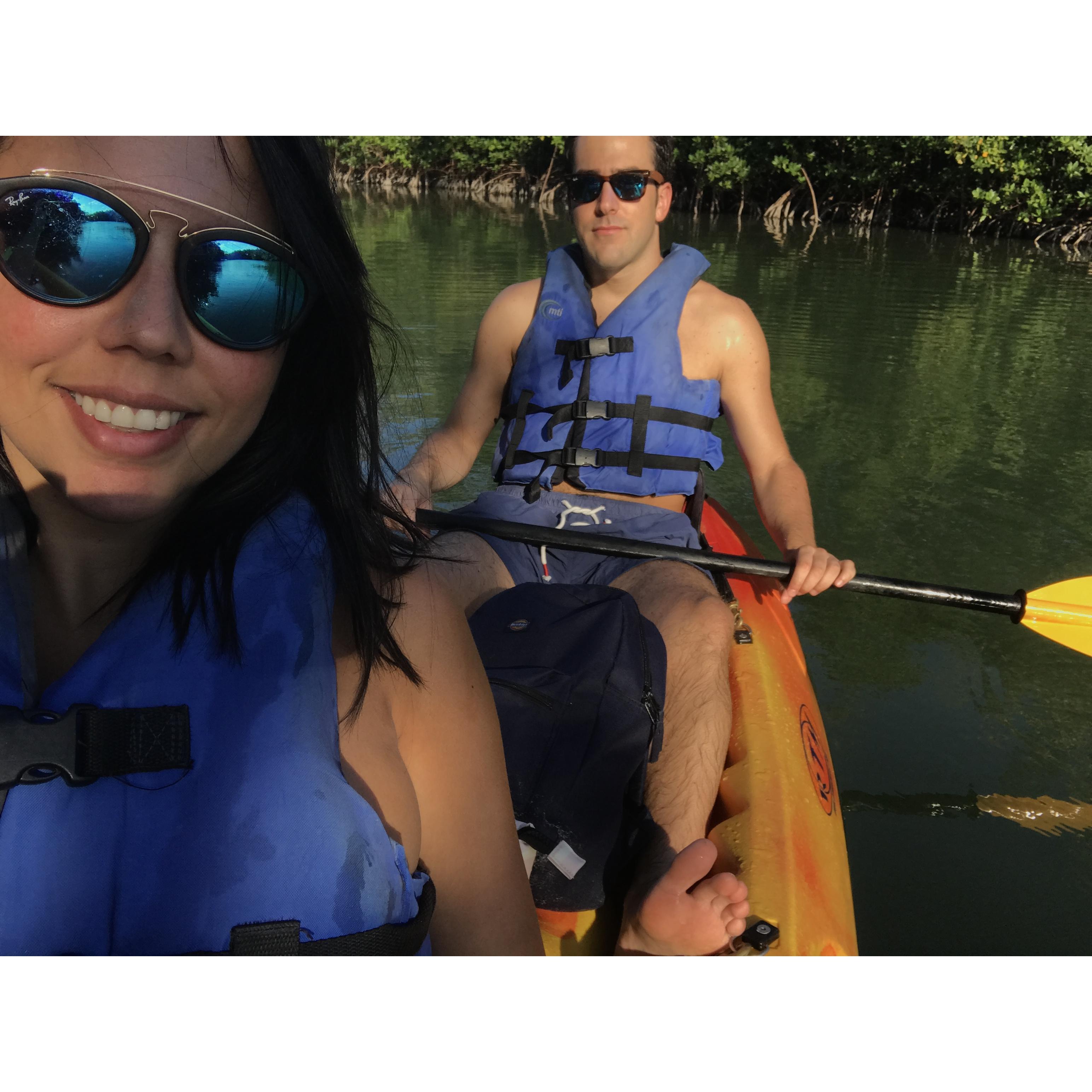 A un mes de conocernos fuimos Kayak a Oleta River State Park 20 de Febrero de 2017