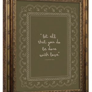 Framed Inspirational Bible Verse Wall Art Print “Let All That You Do Be Done with Love” Scripture Quote Picture with Vintage Christian Wall Decor for Living Room Bedroom Office 8x10 Inches