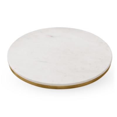 Marble & Brass Round Board