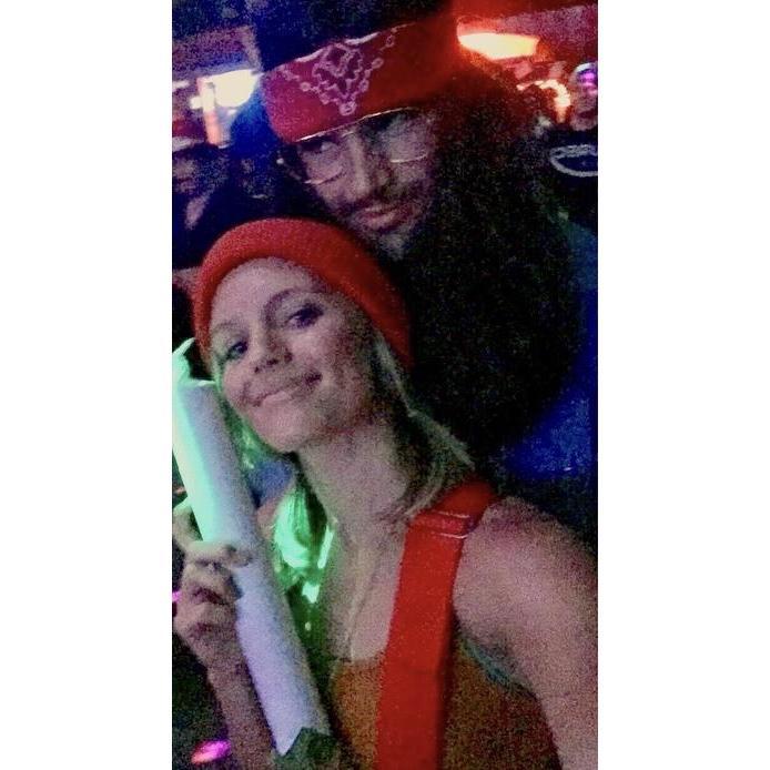 Our first Halloween together and one of our first dates! Taken at a Floozies concert, 2016.