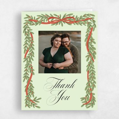 Light Green Wedding Thank You - Crosby Photo