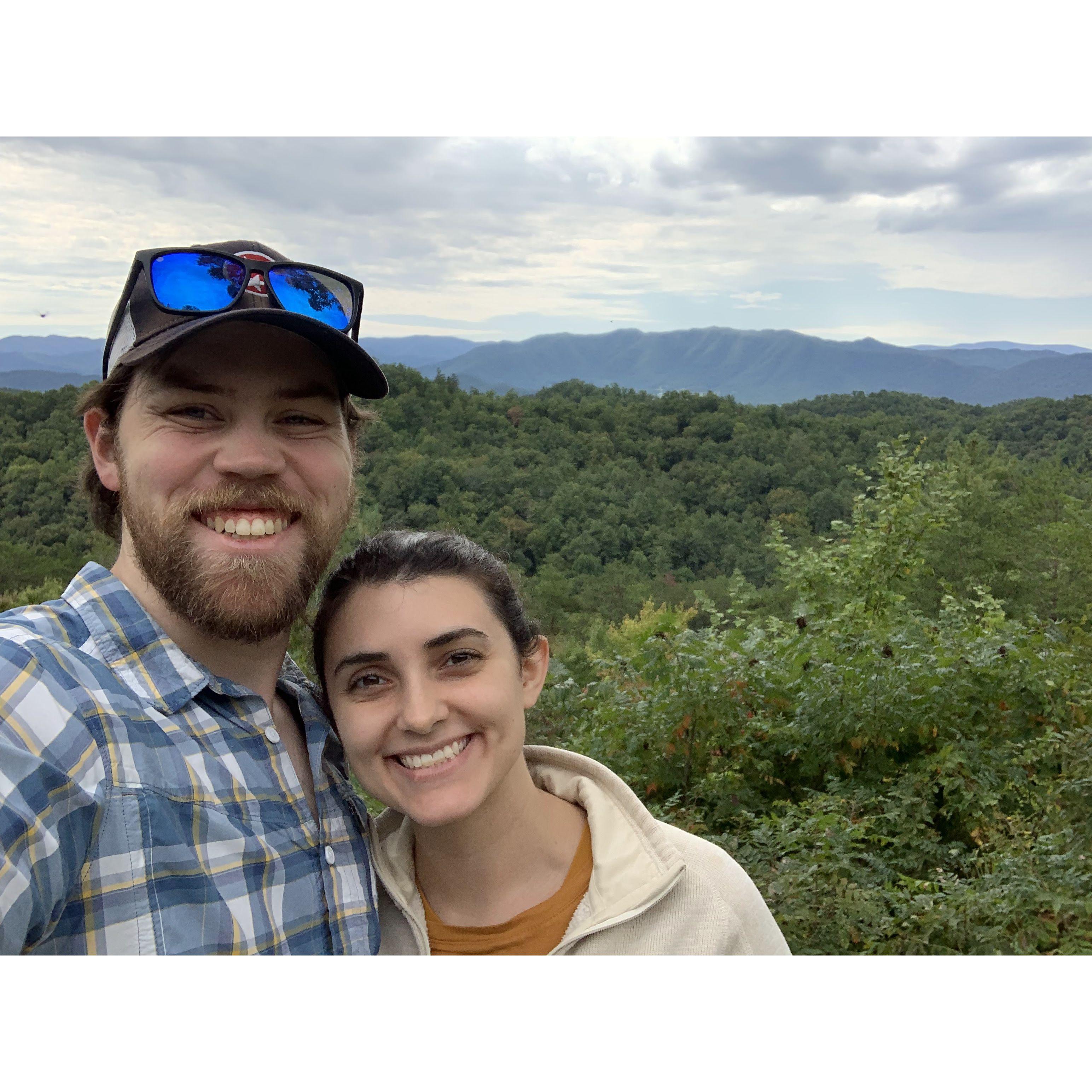 Foothills Parkway, gathering reference photos for Matt's largest commissioned painting! Fall 2022