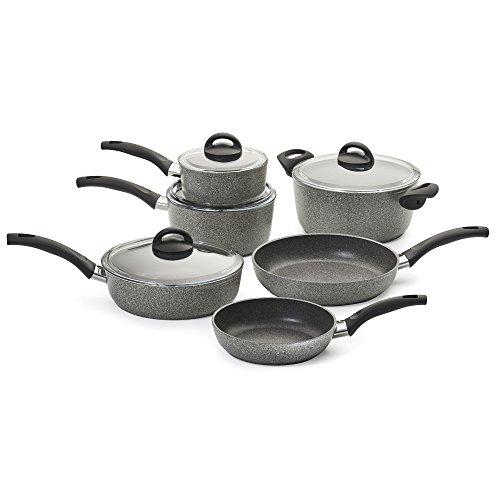 Dropship Nonstick Cookware Sets, 9 Pcs Granite Non Stick Pots And