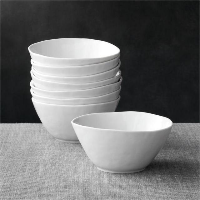 Mercer Grey Bowls, Set of 8