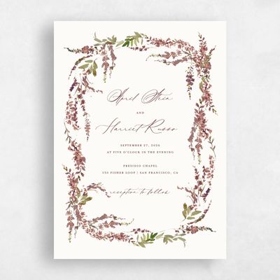 Beige Wedding Invitation - Riga Portrait