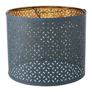 NYMÖ lamp shade, blue, brass color (13")