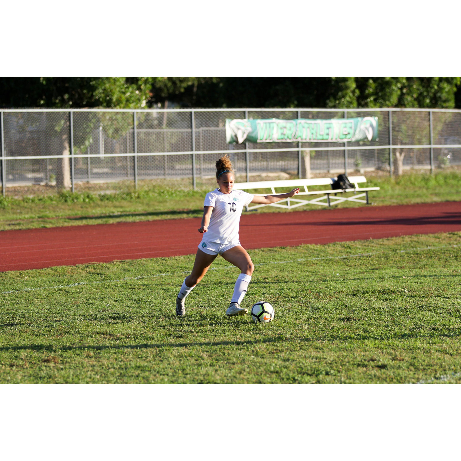 Bianka playing soccer for her high school team!