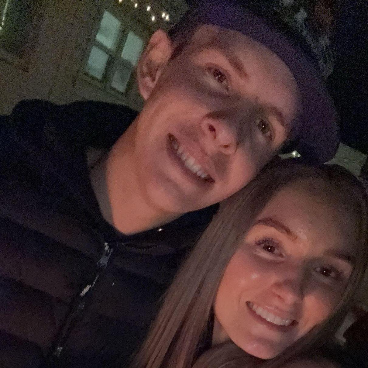 A picture of us at a friends bonfire. December 2023