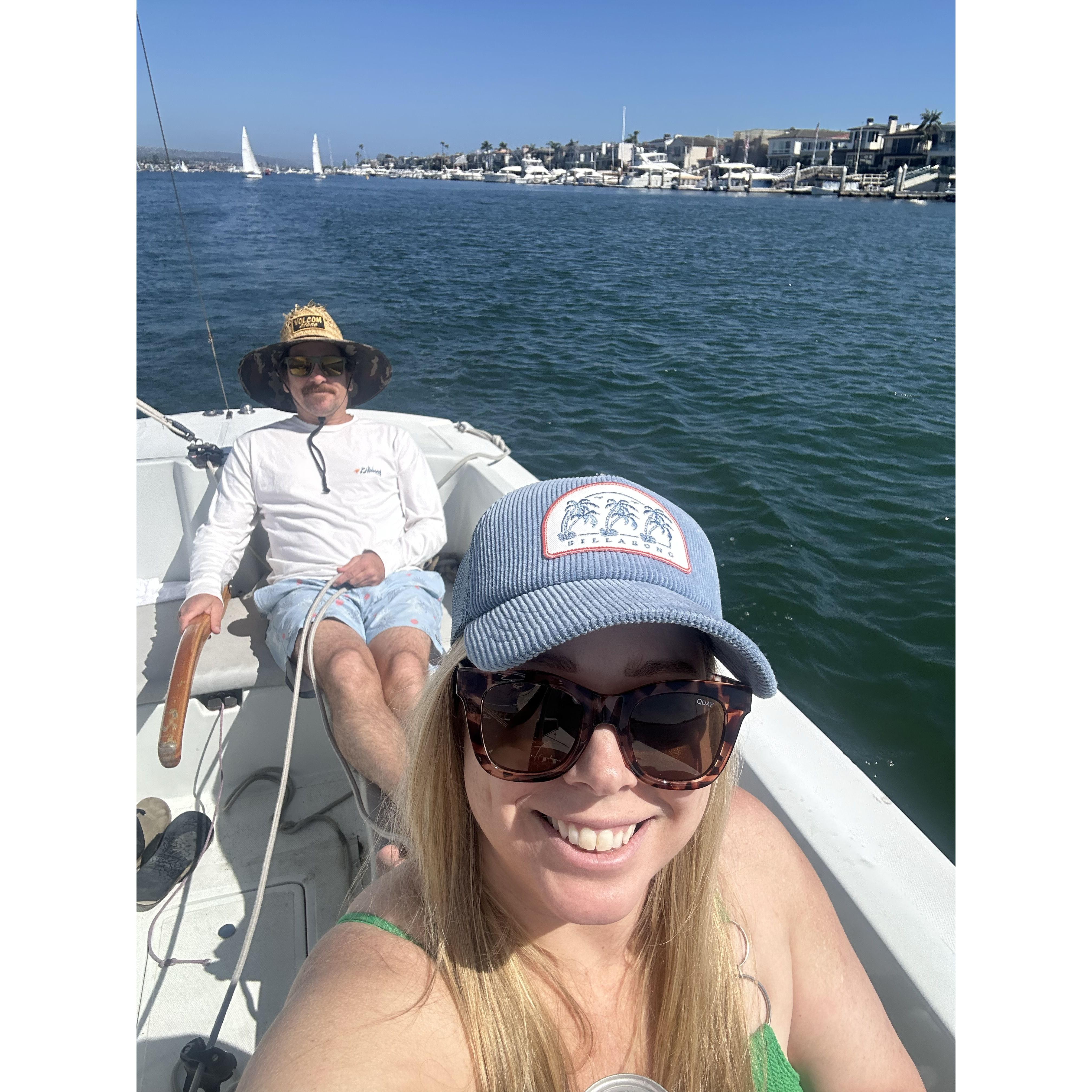 Sailing in the harbor