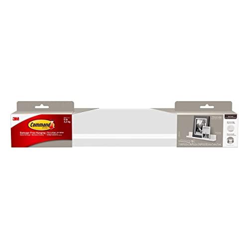Command Picture Ledge, Quartz, 1-Ledge, 10-Medium Strips (HOM21Q-ES), Decorate Damage-Free