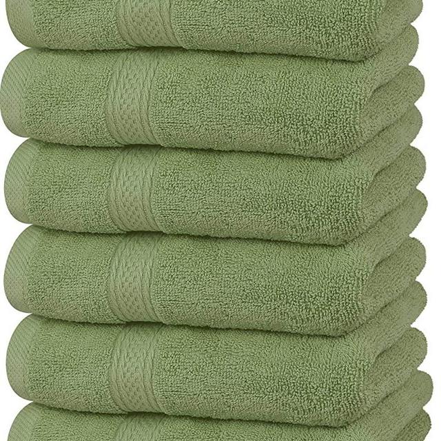 Utopia Towels Premium Sage Green Hand Towels - 100% Combed Ring Spun Cotton, Ultra Soft and Highly Absorbent, 600 GSM Exrta Large Hand Towels 16 x 28 inches, Hotel & Spa Quality Hand Towels (6-Pack)