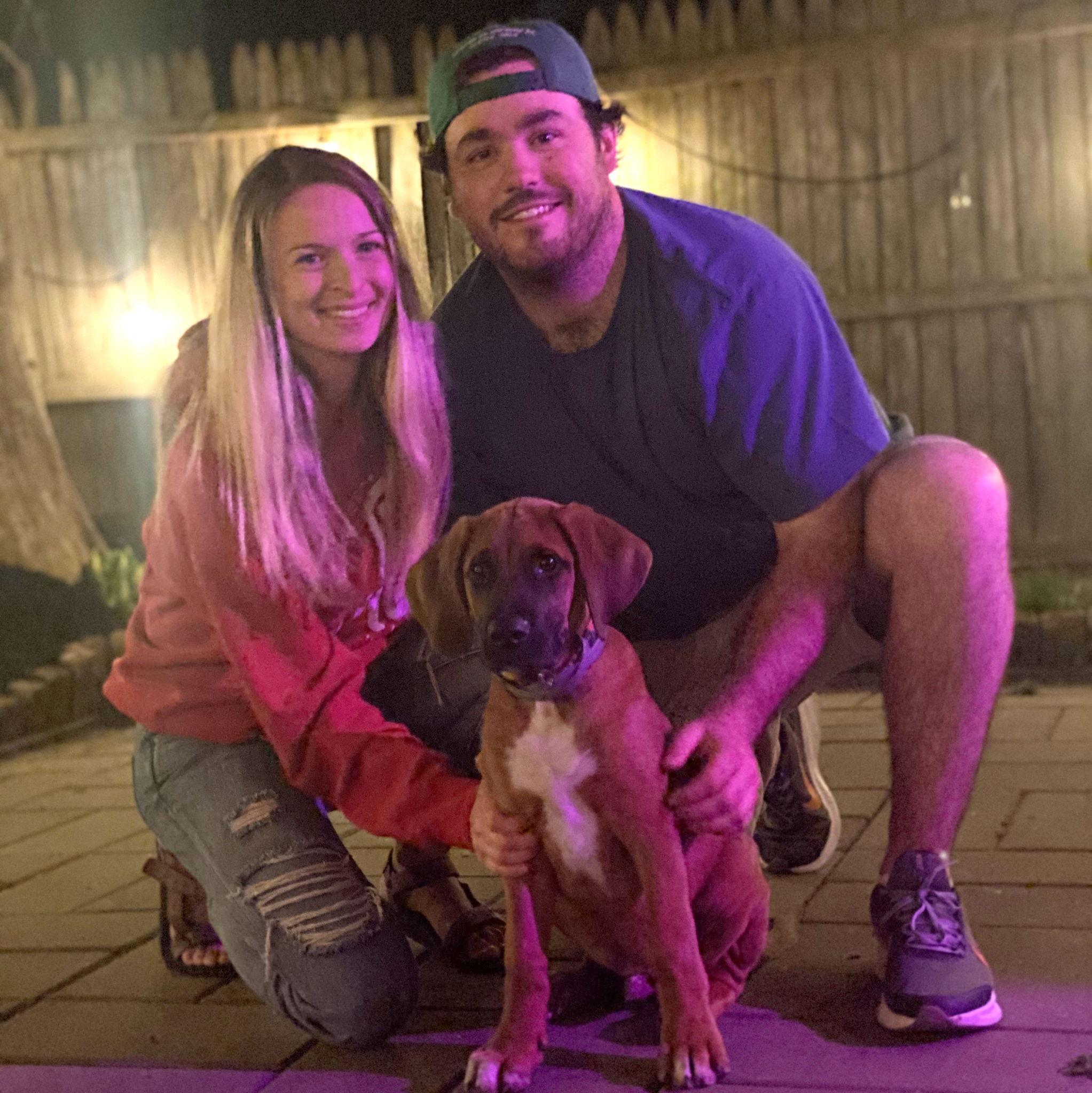 2020: Libby and Joe got their first dog - Frank - who kept them busy during the COVID shutdown.