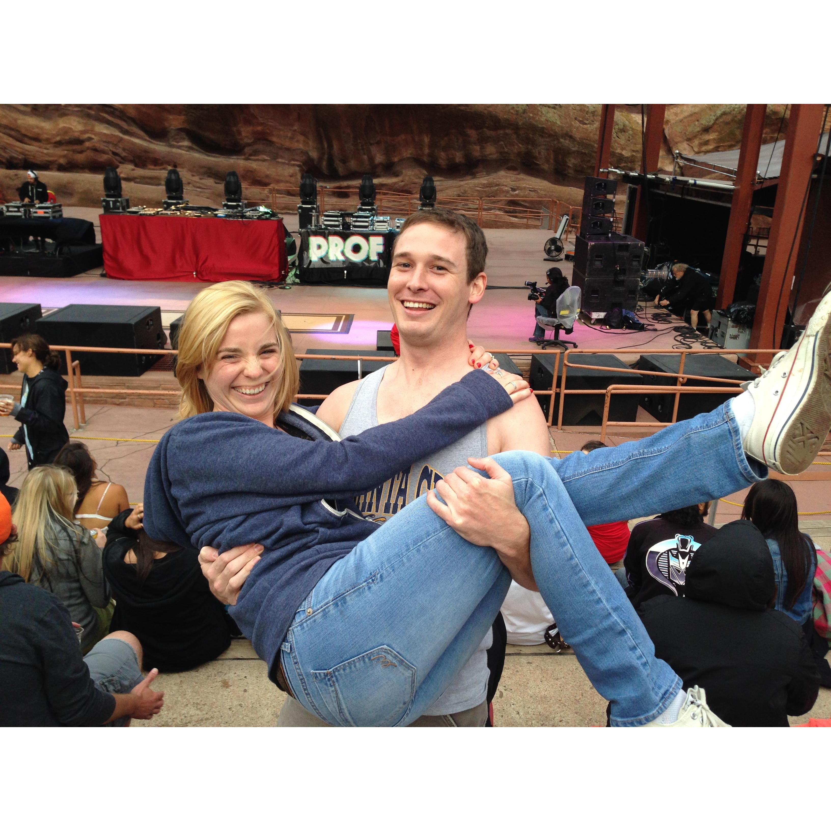 Stoked to see Atmosphere at Red Rocks Amphitheater in Colorado