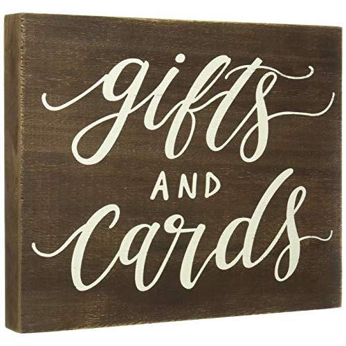 JennyGems Gifts and Cards Wedding Sign, Gift Table Sign, Real Wood Signs for Weddings, Parties, Special Events, Party Decor
