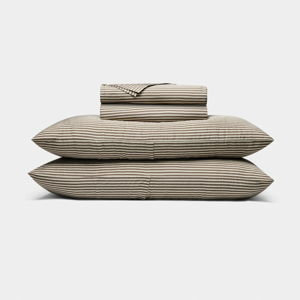 Bamboo Sheet Set (Classic Stripe in Ebony, Queen)