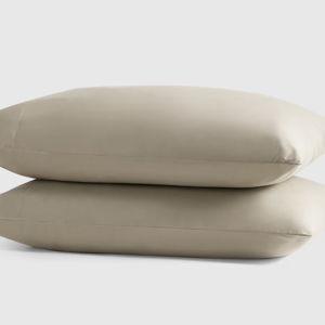 Classic Organic Percale Pillowcase Set in Toffee, Standard