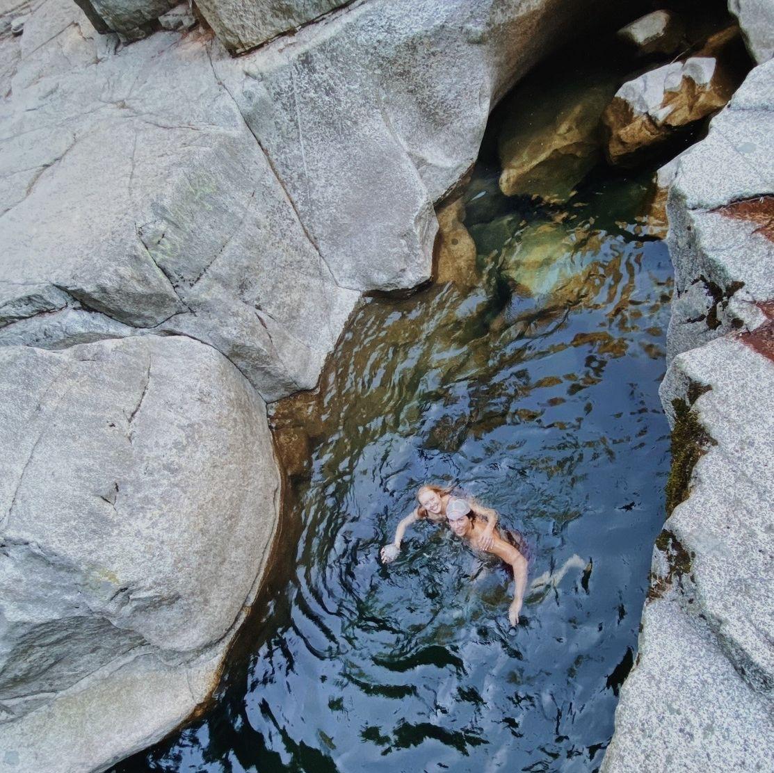 Cliff jumping at Eagle Falls