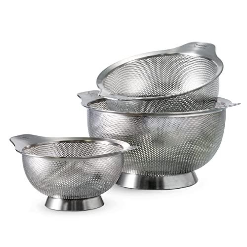 Tramontina 3 Pack Stainless Steel Colanders, 3-Pack