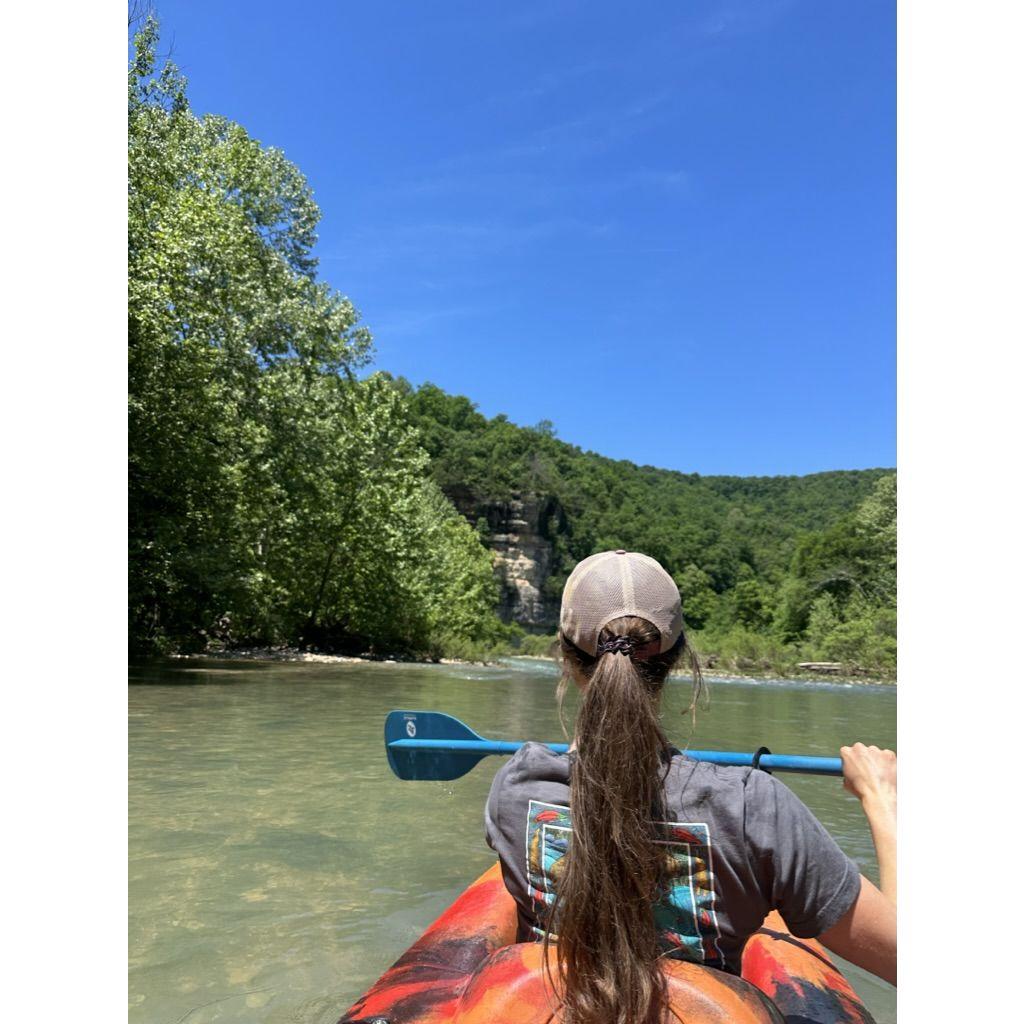 Our first weekend together, exploring the beautiful Buffalo river in Arkansas! Moments before making our relationship "official."