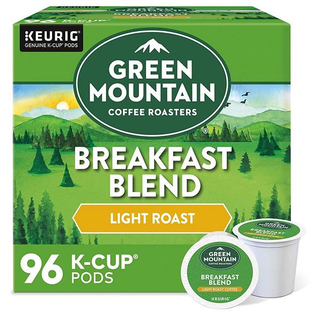 Green Mountain Coffee Roasters Breakfast Blend, Single-Serve Keurig K-Cup Pods, Light Roast Coffee, 24count(Pack of 4)