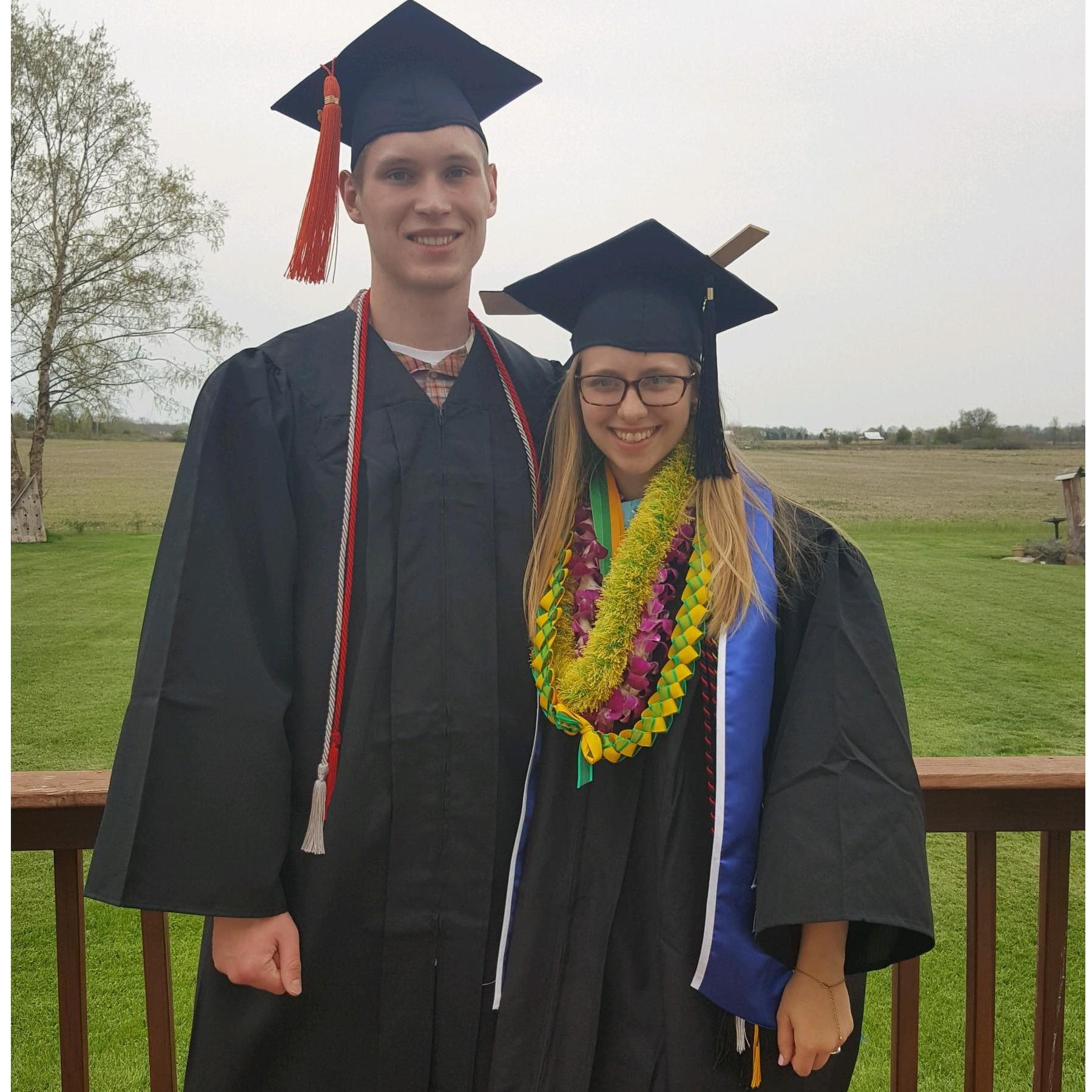 We both had our college graduation ceremonies only a day apart!